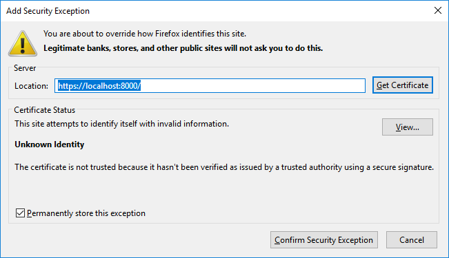 Add security exception